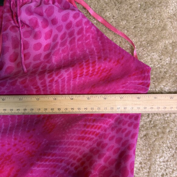 EXPRESS LAYERED Pink MINI SUMMER CHIFFON Batwing DRESS SIZE 7 / 8 Snake E428 - Picture 8 of 10